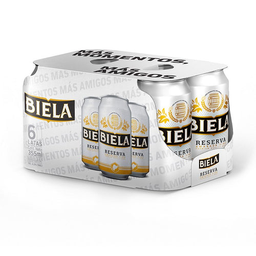 Biela Cerveza Reserva Sixpack Lata C/U 355ml