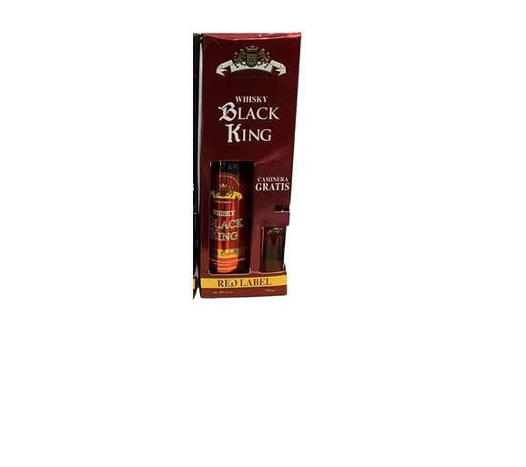 Whisky Black King Rojo 750ml +caminera