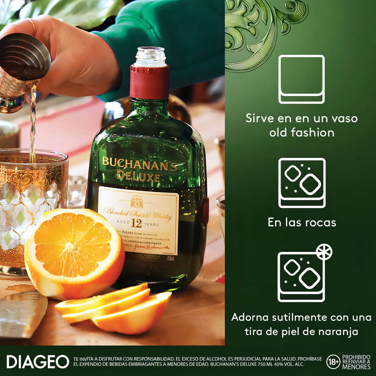 Whisky Buchanans Deluxe 12 Años 750ml