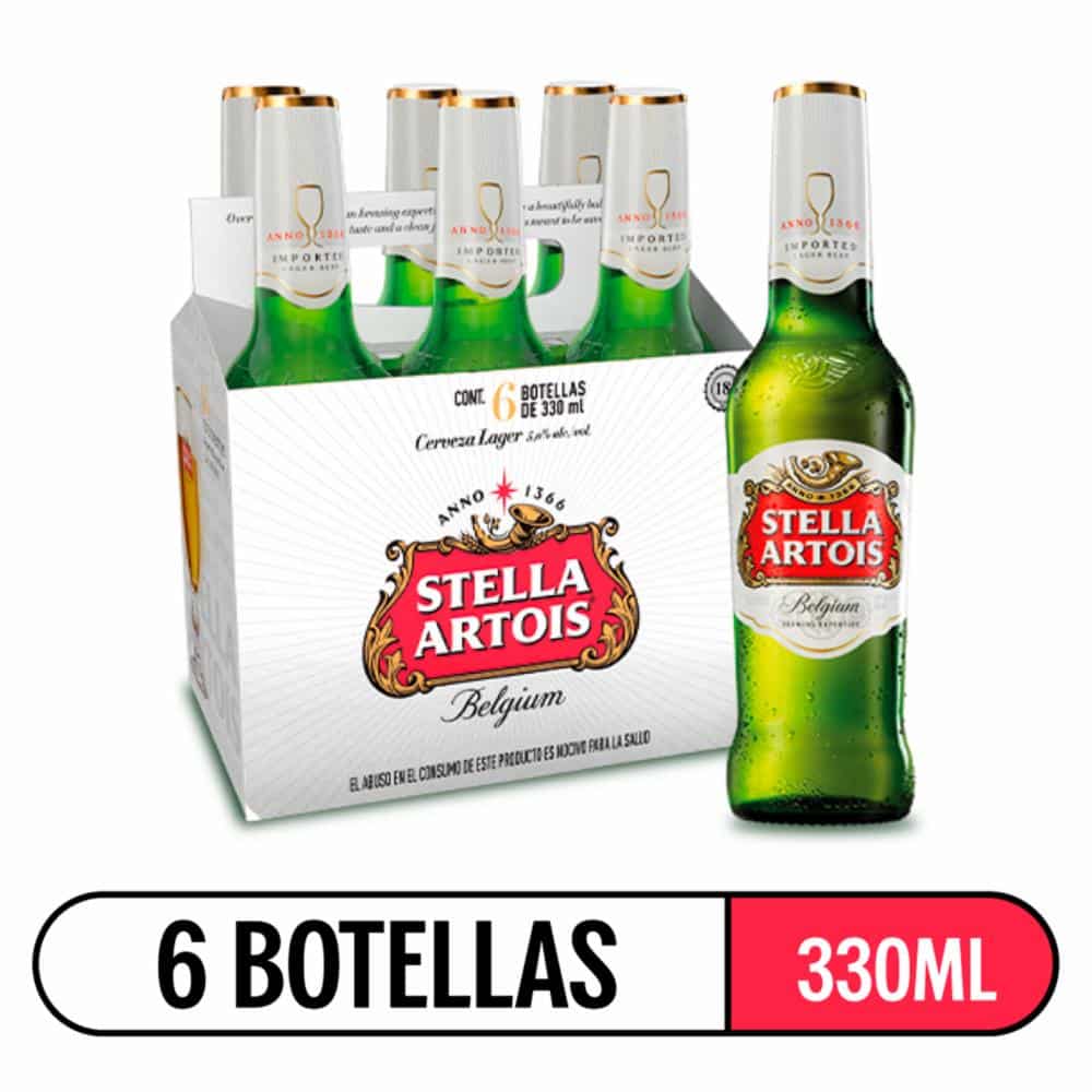 Cerveza Belgium STELLA ARTOIS 6 X 330 Ml