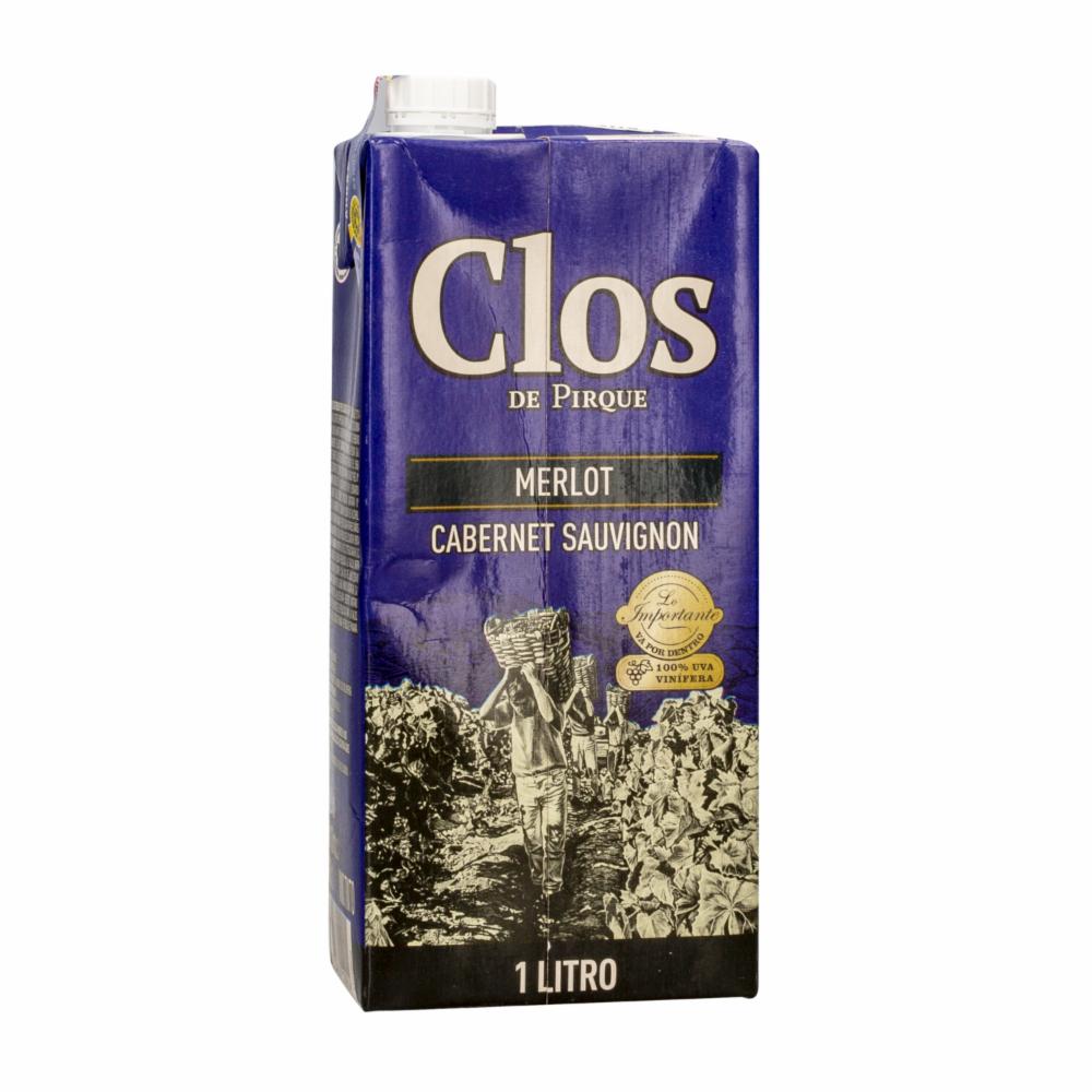 Vino Tinto Merlot Tetra Pack CLOS PIRQUE 1000 Ml