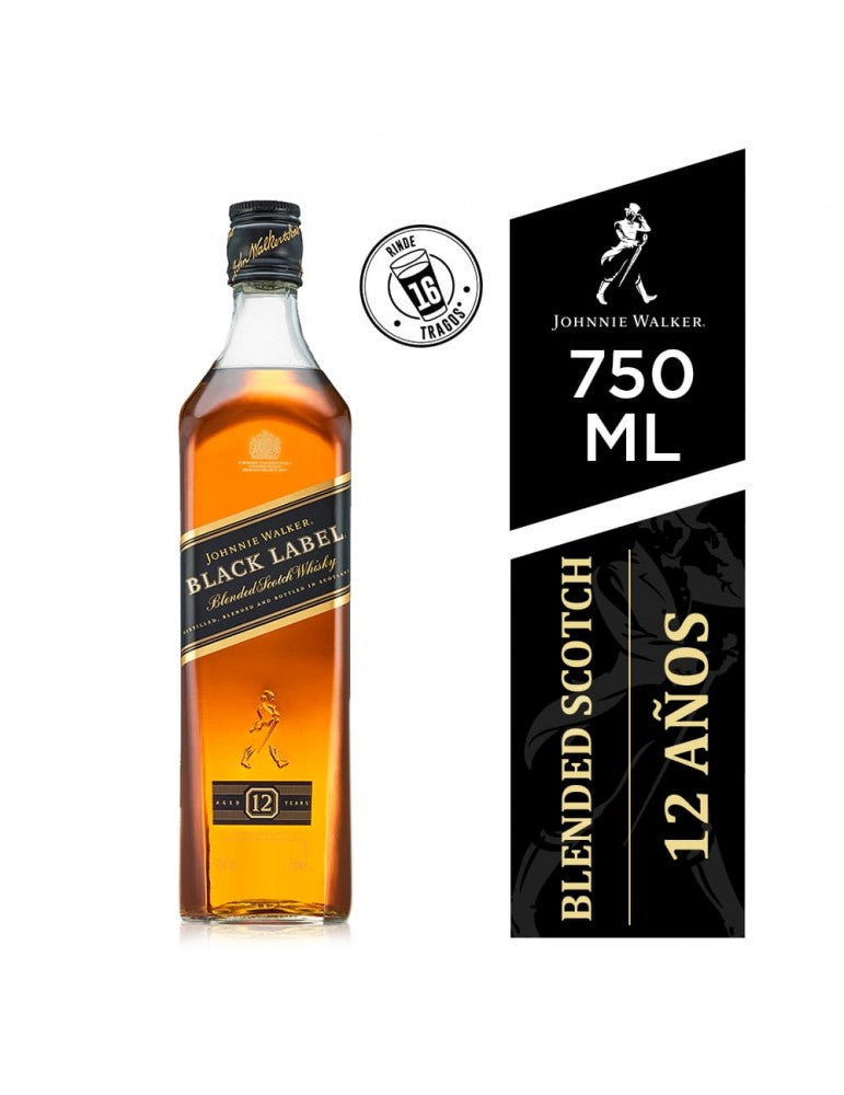 WHISKY JOHNNIE WALKER NEGRO 750ml