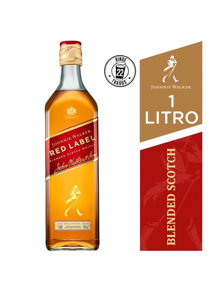 WHISKY JOHNNIE WALKER ROJO 1 Litro